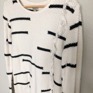 Lucky brand fringe boho knit sweater